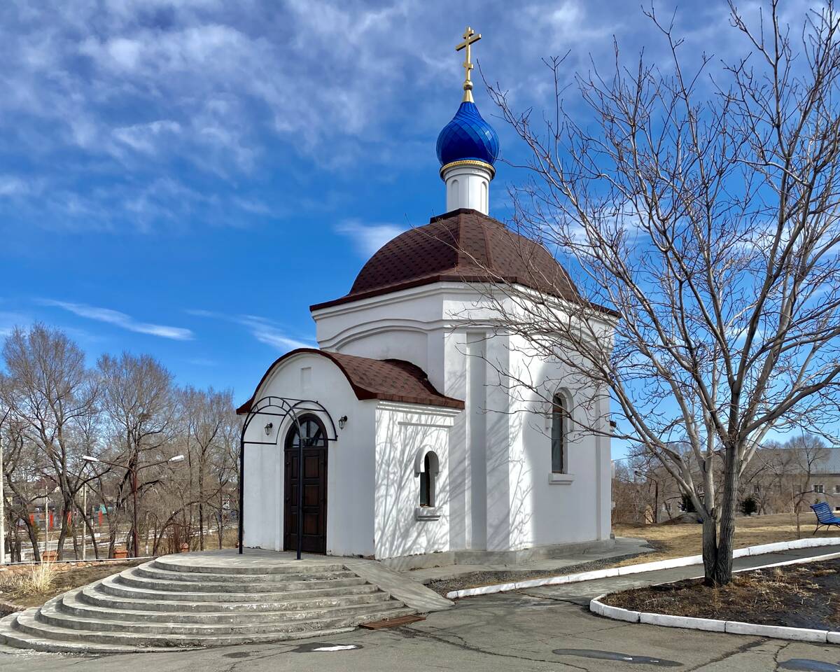 Саяногорск. Часовня Явления Пресвятой Богородицы Сергию Радонежскому. фасады, Вид с ЮЗ