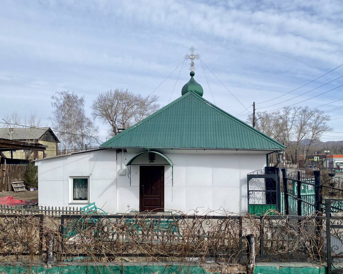 Усть-Абакан. Церковь Александра Невского (временная). фасады, Вид с ЮЗ
