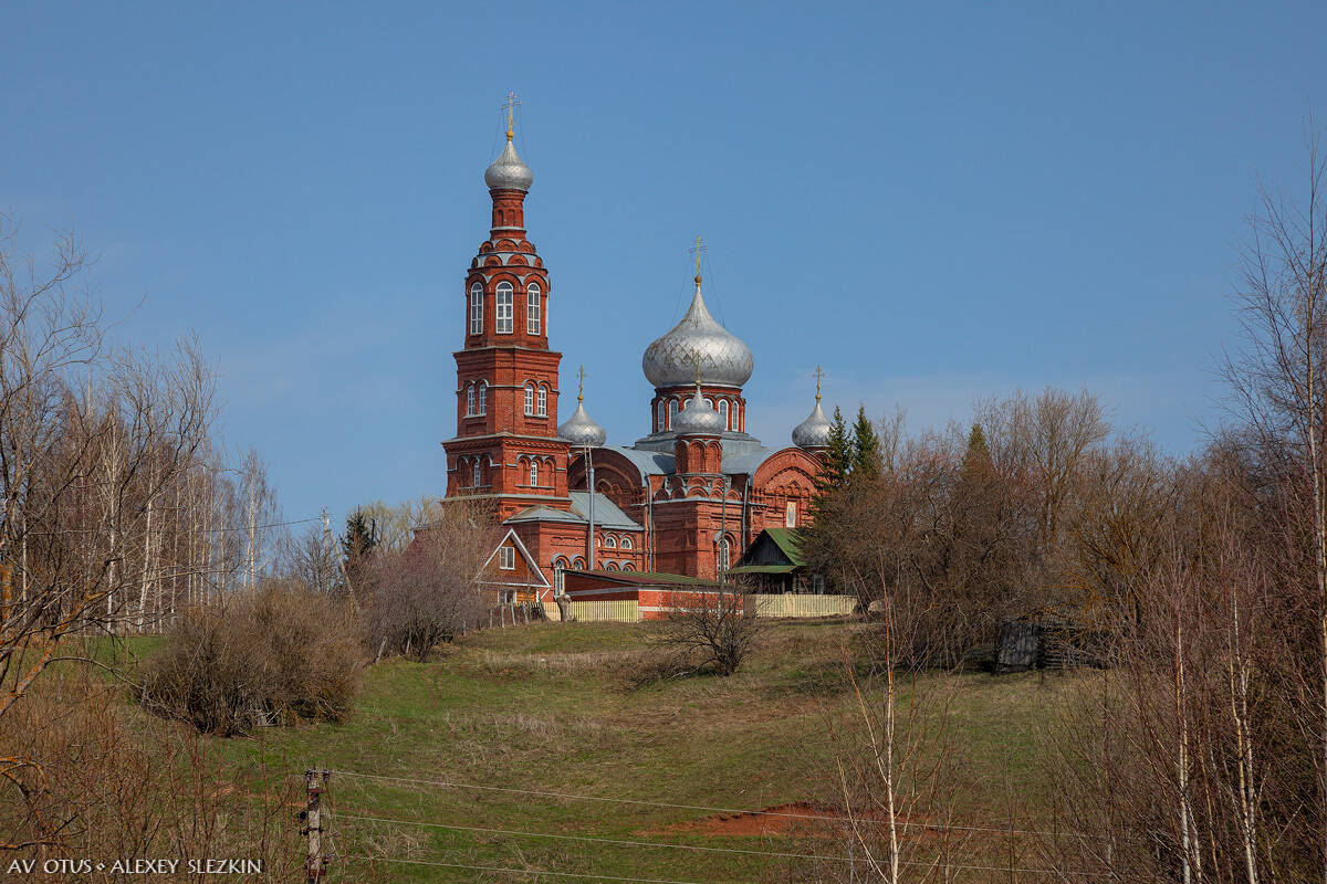 Церковь Михаила Архангела, Тогаево (Мариинско-Посадский район, Республика Чувашия). общий вид в ландшафте