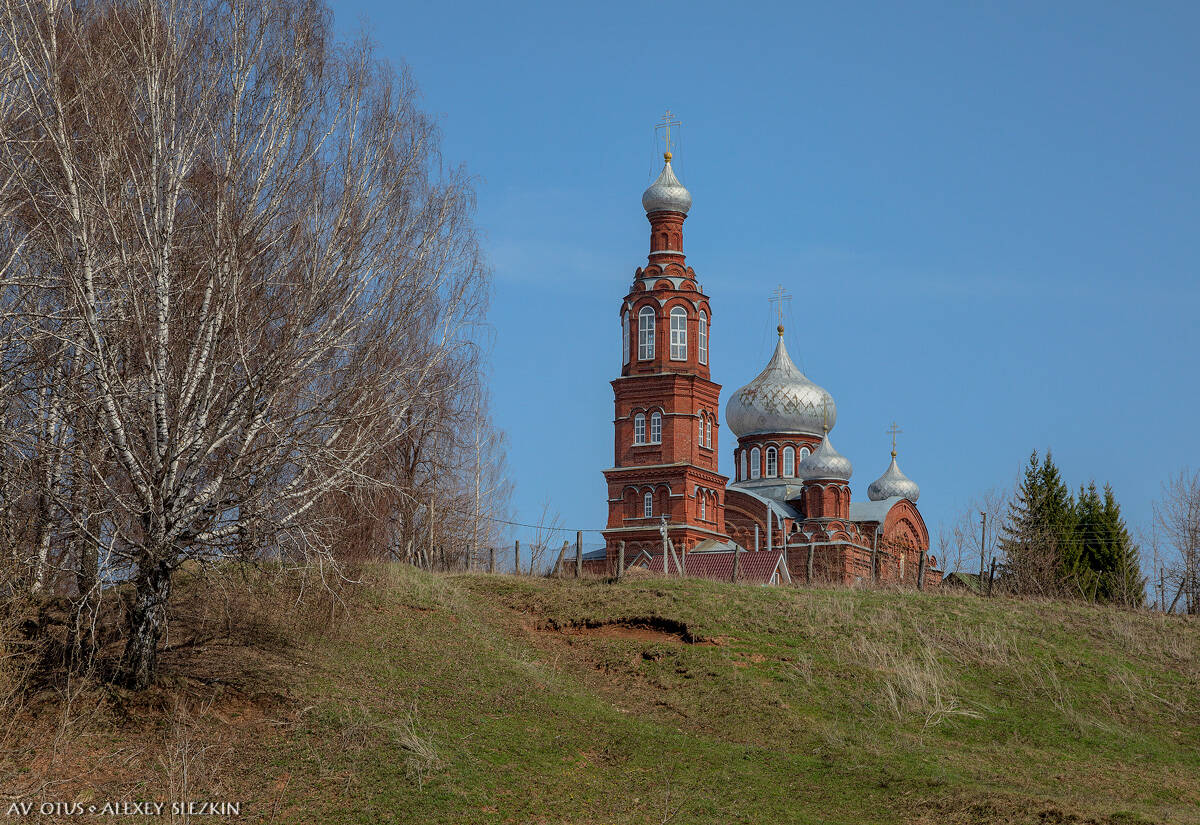 Церковь Михаила Архангела, Тогаево (Мариинско-Посадский район, Республика Чувашия). общий вид в ландшафте