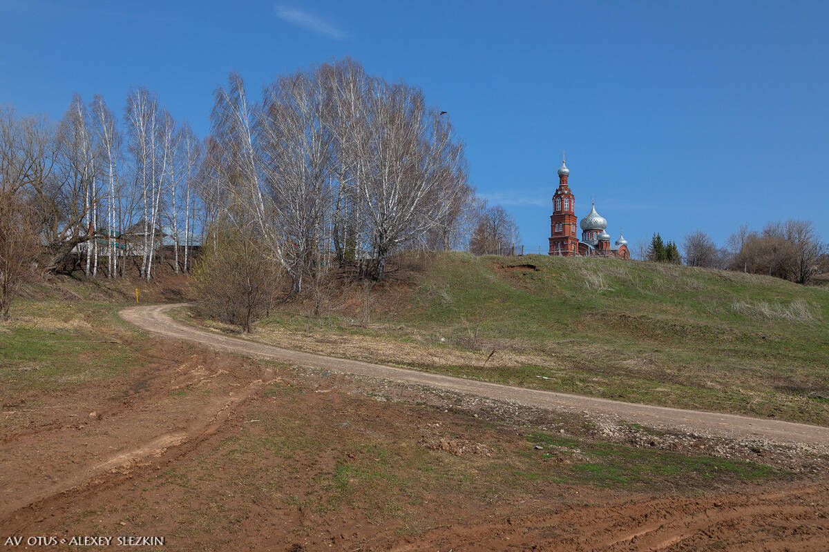 Церковь Михаила Архангела, Тогаево (Мариинско-Посадский район, Республика Чувашия). общий вид в ландшафте