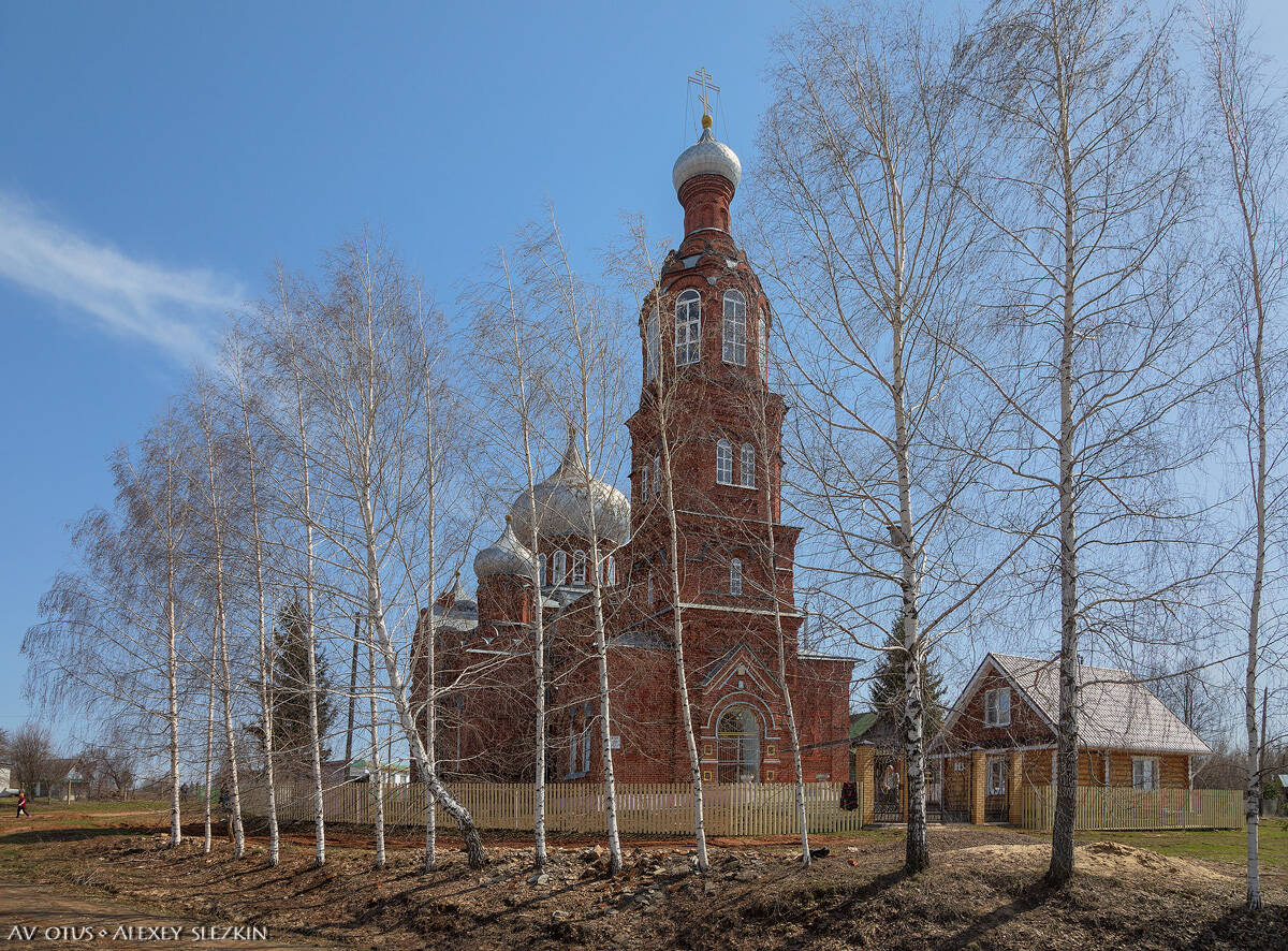 Церковь Михаила Архангела, Тогаево (Мариинско-Посадский район, Республика Чувашия). общий вид в ландшафте