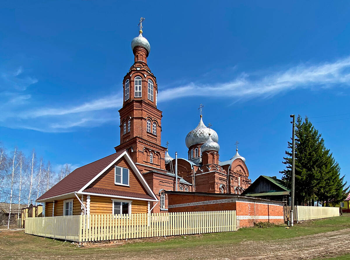 Церковь Михаила Архангела, Тогаево (Мариинско-Посадский район, Республика Чувашия). фасады, Вид с юго-запада