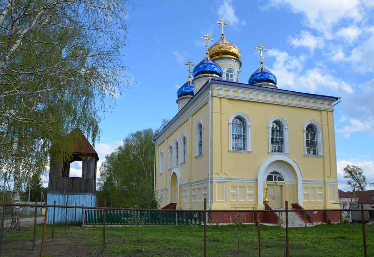 Церковь Владимирской иконы Божией Матери, Большой Вьяс (Лунинский район, Пензенская область). фасады, Вид с северо-запада