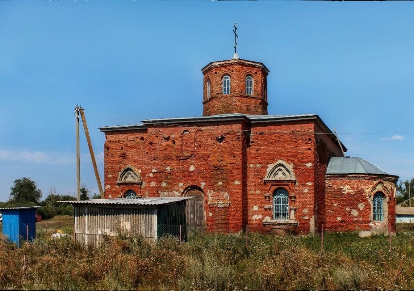 Хвощеватовка. Церковь Покрова Пресвятой Богородицы. фасады