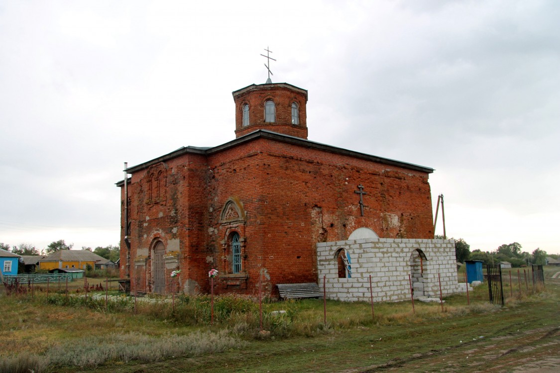 Хвощеватовка. Церковь Покрова Пресвятой Богородицы. фасады