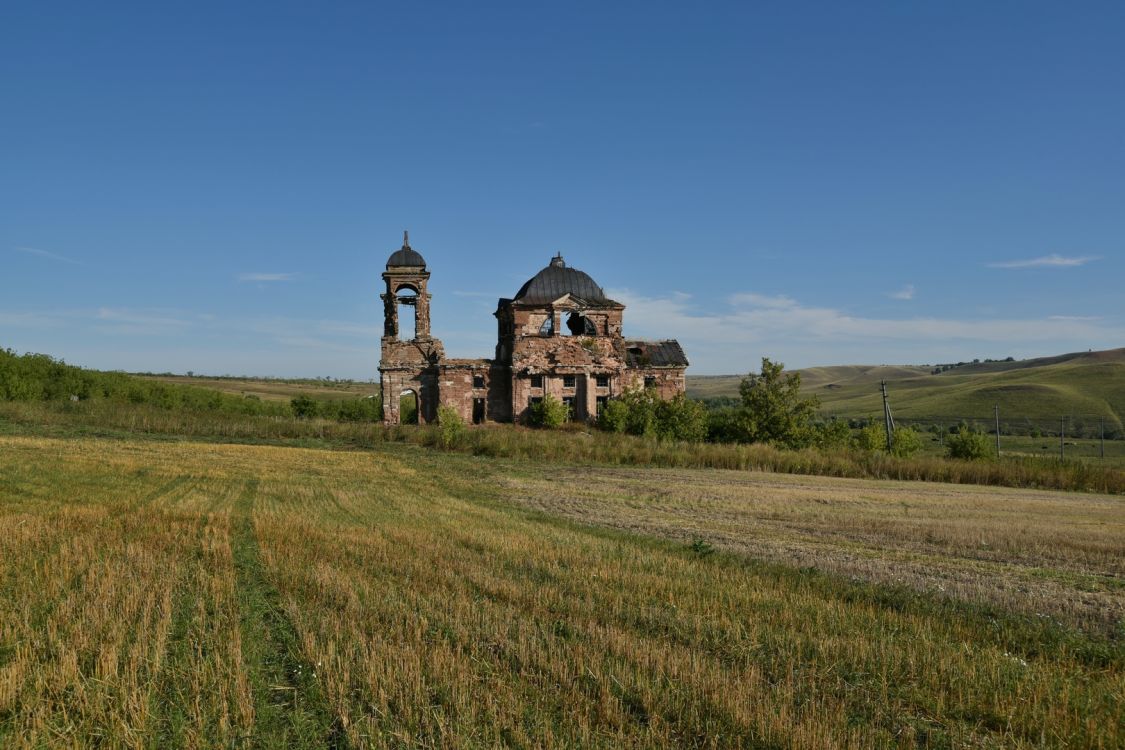Церковь Михаила Архангела, Новомертовка, урочище (Северный район, Оренбургская область). фасады, Общий вид с юга