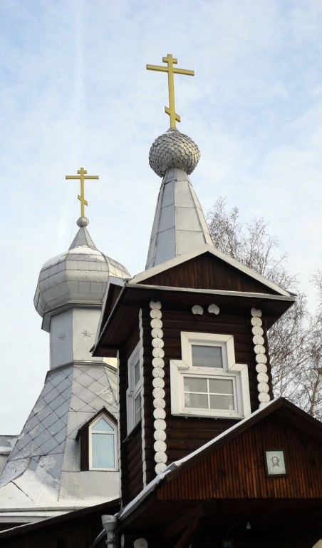 Церковь Иоанна Кронштадтского, Пашино (Новосибирск, город, Новосибирская область). архитектурные детали, Завершение храма. Вид с северо-запада