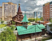 Церковь Евфросинии Полоцкой, Вид с запада на фоне Спасской церкви<br>, Новосибирск, Новосибирск, город, Новосибирская область