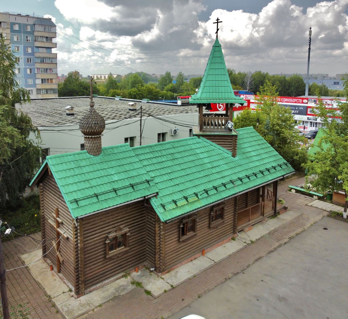 Церковь Евфросинии Полоцкой, Новосибирск (Новосибирск, город, Новосибирская область). фасады, Вид с ЮВ