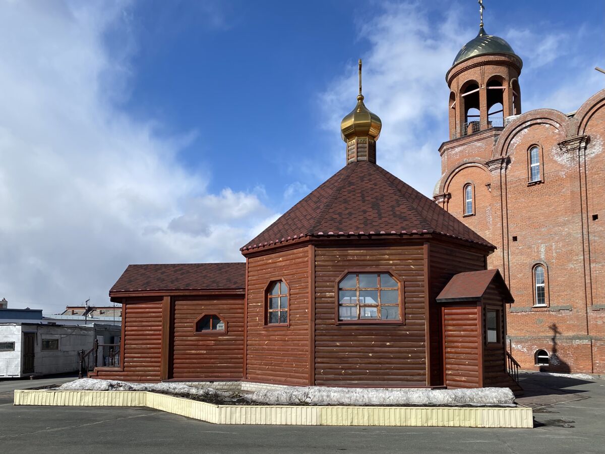 Церковь Варвары великомученицы (деревянная), Кемерово (Кемерово, город, Кемеровская область). фасады, Вид с ЮВ