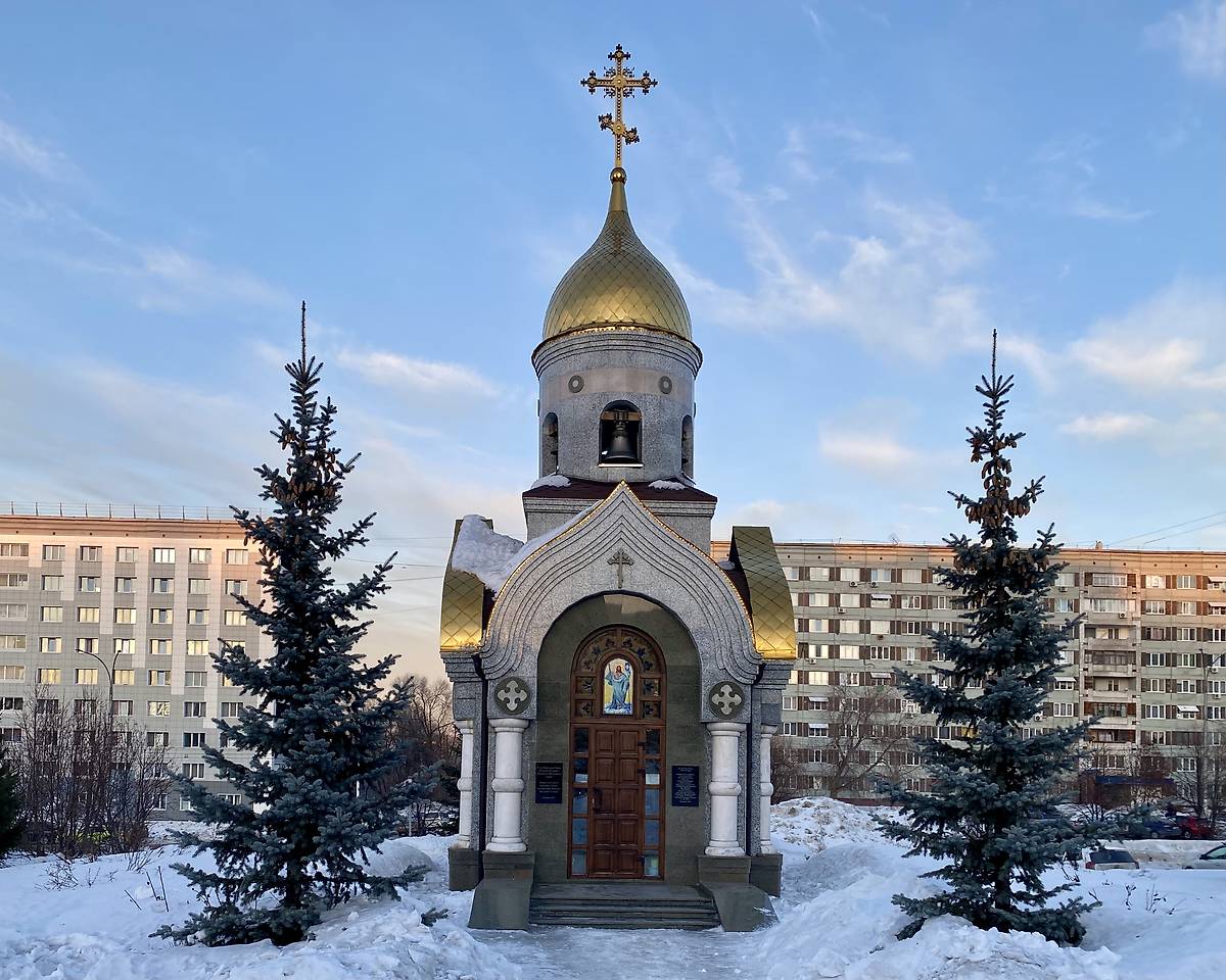 Вид с запада, фасады. Часовня Григория, чудотворца Печерского, Кемерово (Кемерово, город, Кемеровская область)