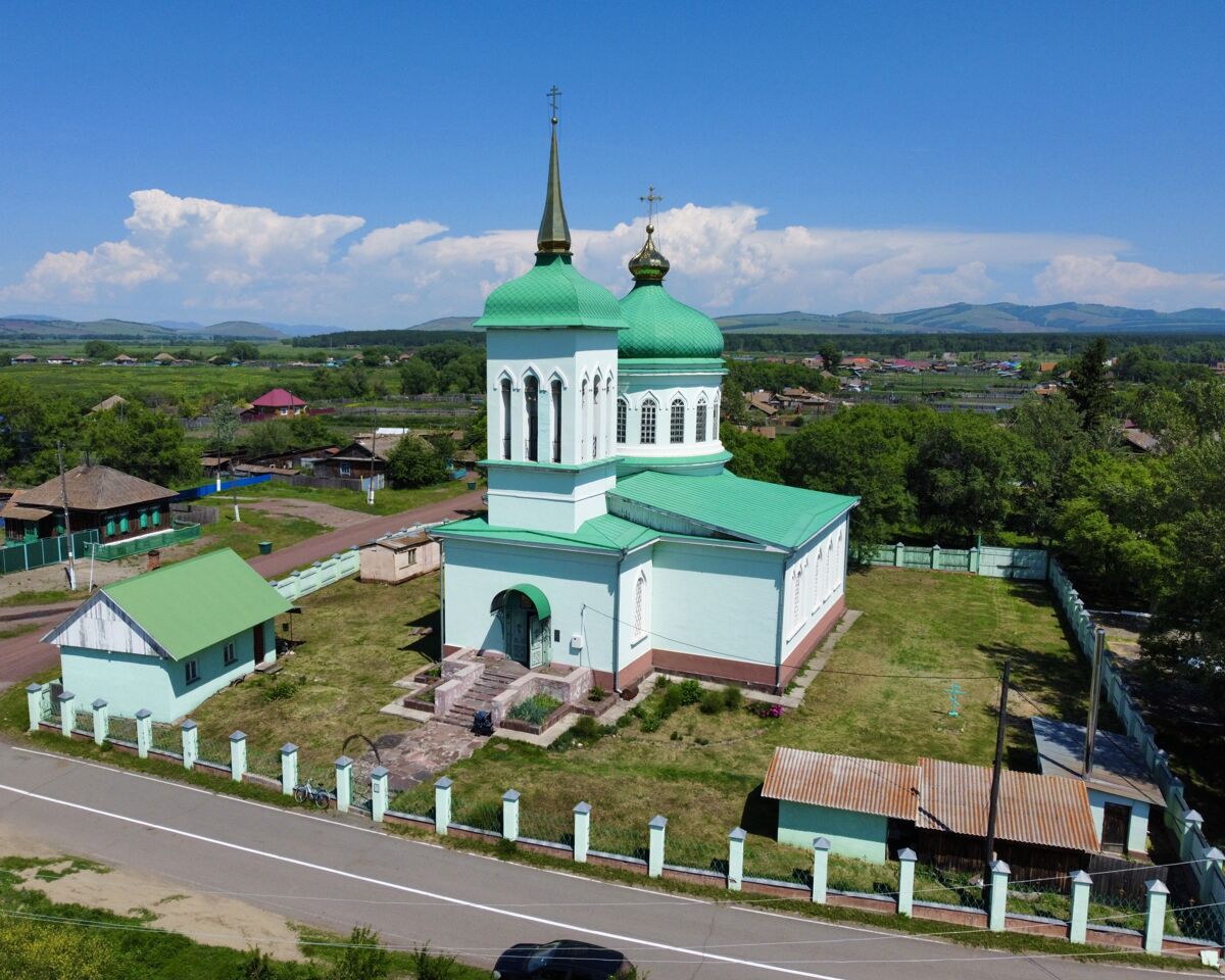 Церковь Троицы Живоначальной, Шалоболино (Курагинский район, Красноярский край). фасады, Вид с ЮЗ