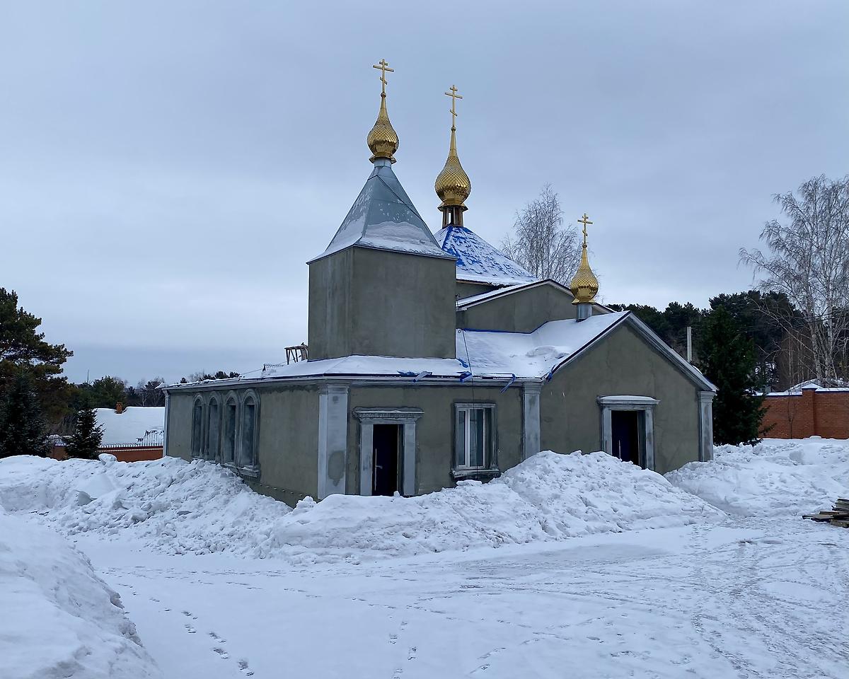 Вид с СЗ, фасады. Успенский женский монастырь. Церковь Михаила Архангела, Елыкаево (Кемеровский район, Кемеровская область)