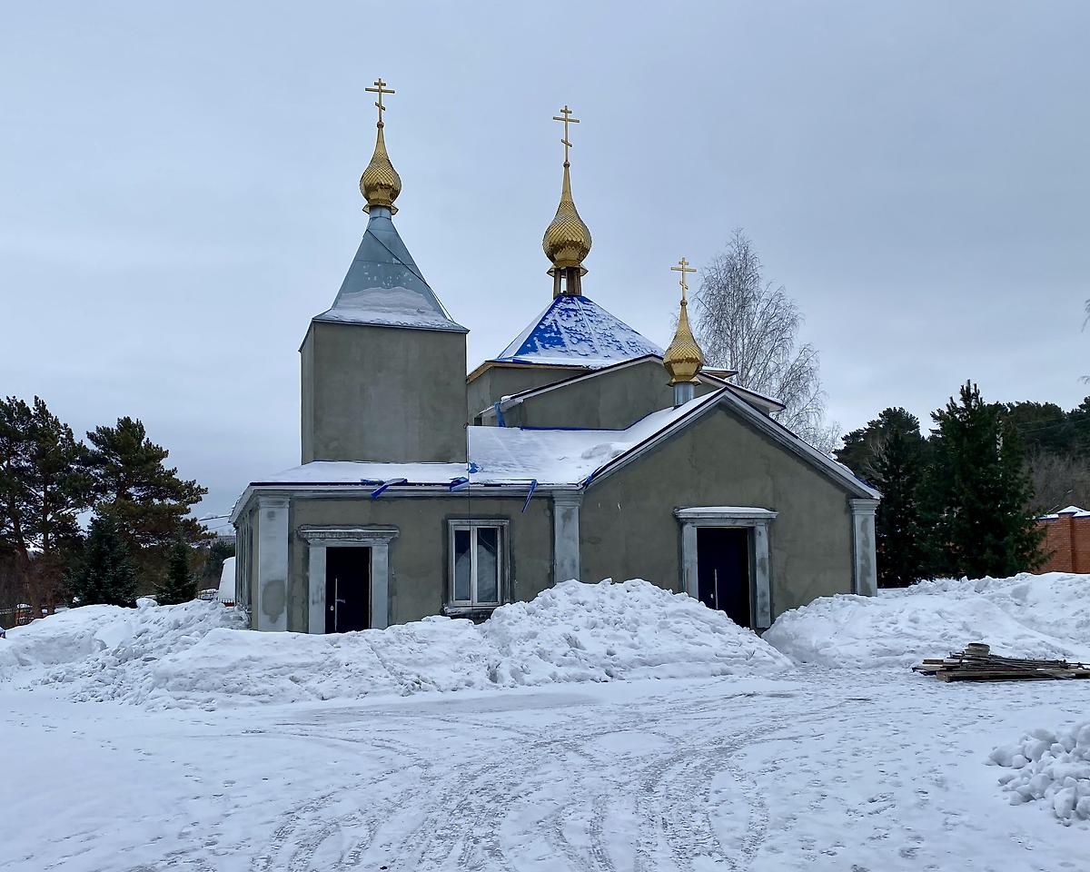 Западный фасад, фасады. Успенский женский монастырь. Церковь Михаила Архангела, Елыкаево (Кемеровский район, Кемеровская область)