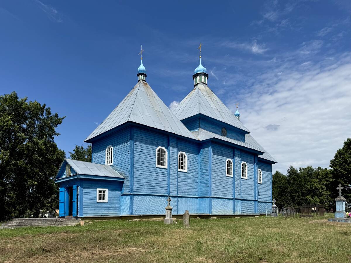 Церковь Георгия Победоносца, Давид-Городок (Столинский район, Беларусь, Брестская область). фасады, Вид с юго-запада