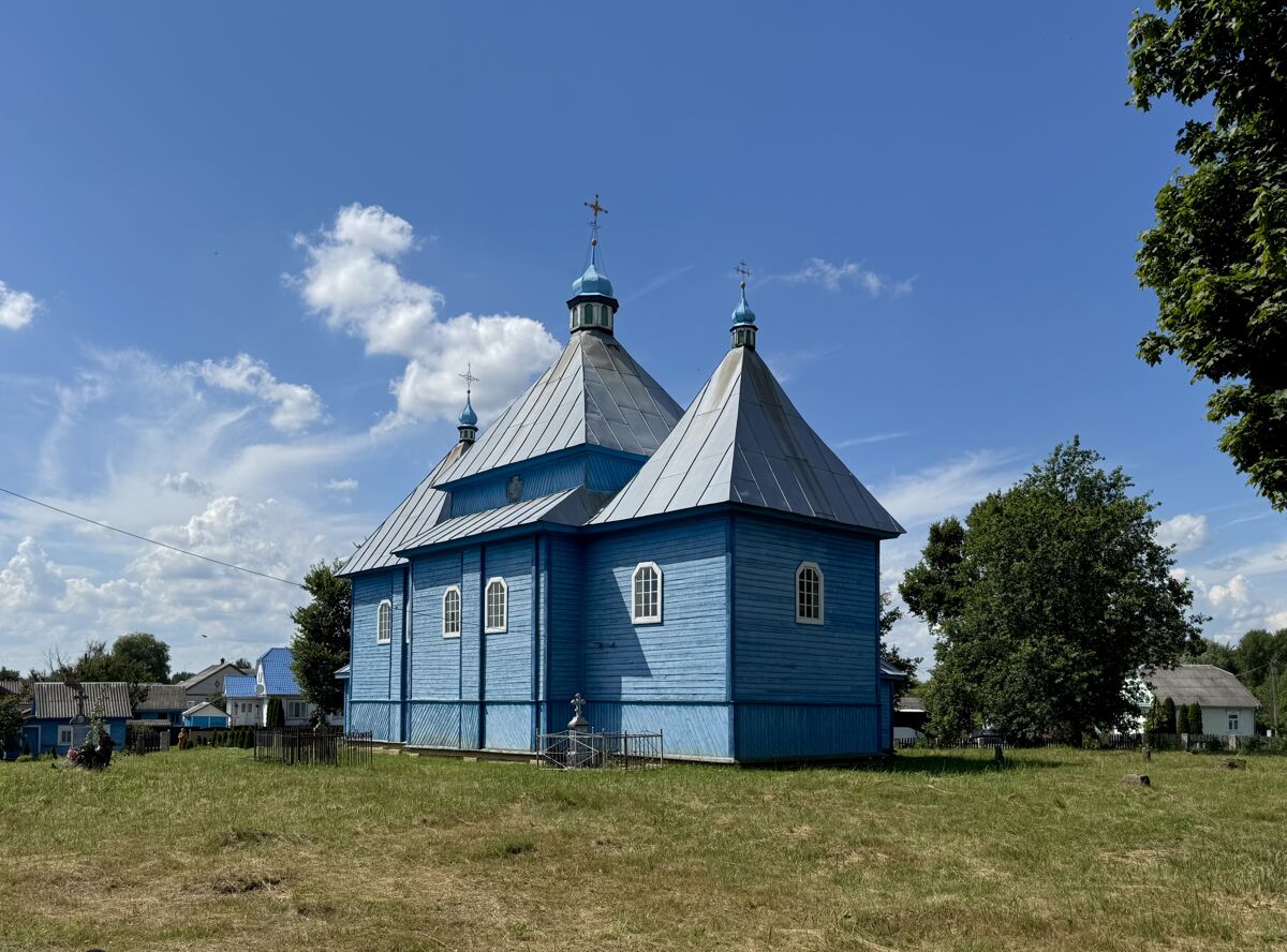 Церковь Георгия Победоносца, Давид-Городок (Столинский район, Беларусь, Брестская область). фасады, Вид с юго-востока