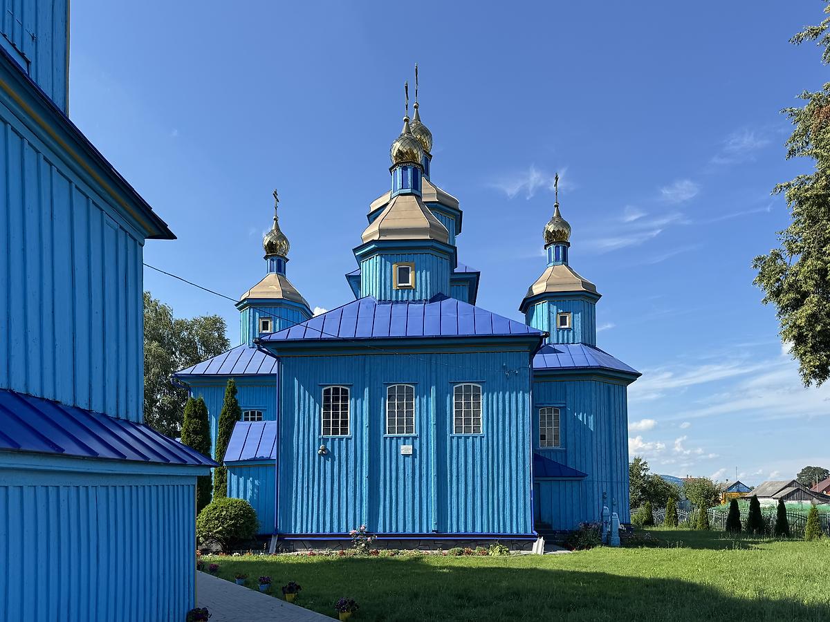 Южный фасад, фасады. Церковь Илии Пророка, Велемичи (Столинский район, Беларусь, Брестская область)