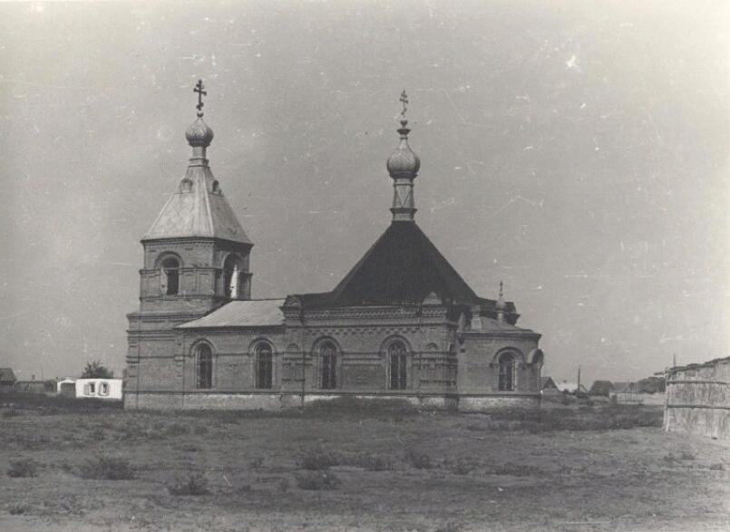 Церковь Николая Чудотворца, Мултаново (Володарский район, Астраханская область). архивная фотография, Фото В.А. Филипченко 1965 г. из собрания Астраханского историко-архитектурного музея-заповедника