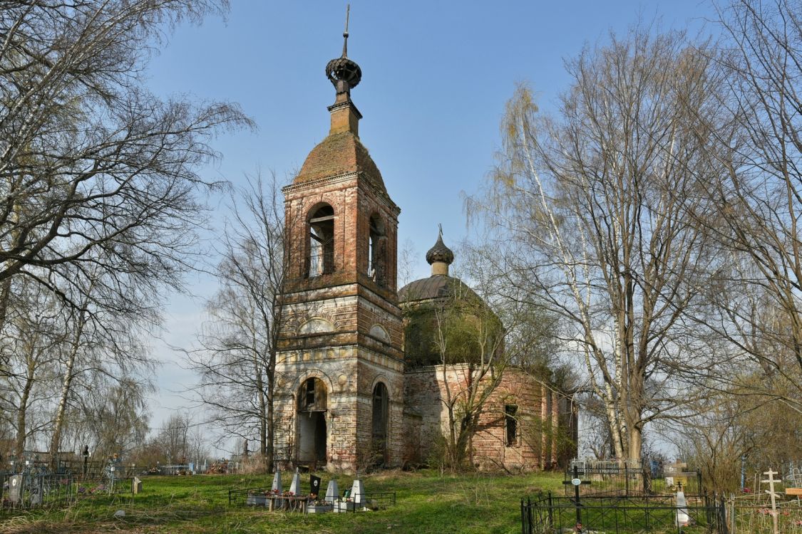 Церковь Вознесения Господня, Никольское (Никольское в Корзле) (Даниловский район, Ярославская область). фасады, Вид с юго-запада