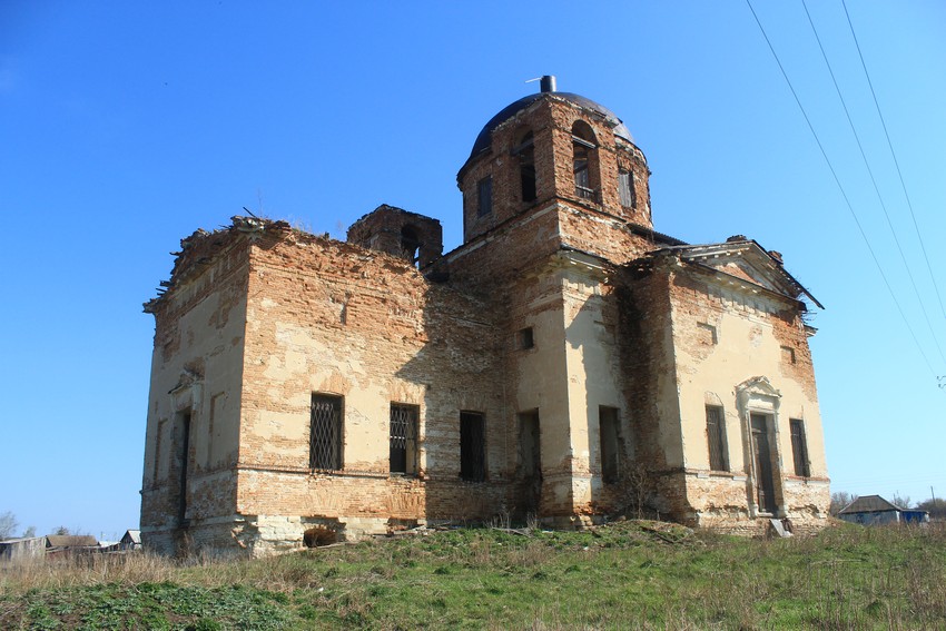 Никитино. Церковь Михаила Архангела. общий вид в ландшафте, Вид с юго-запада