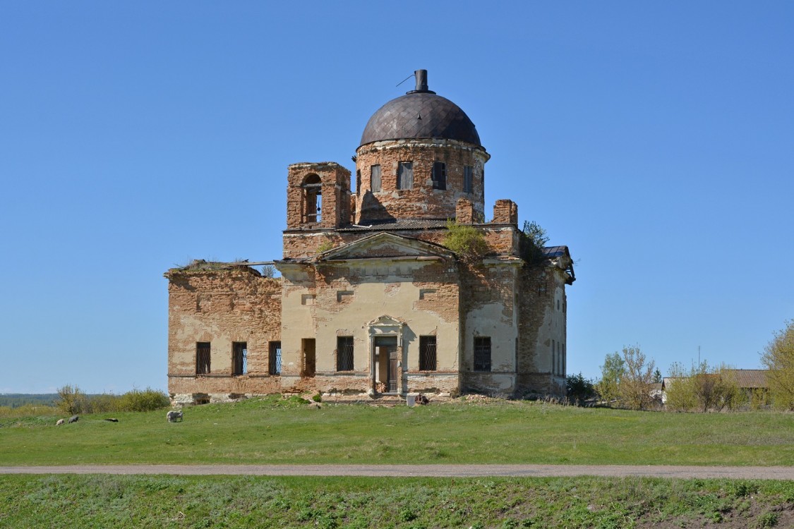 Никитино. Церковь Михаила Архангела. фасады, Вид с юго-востока