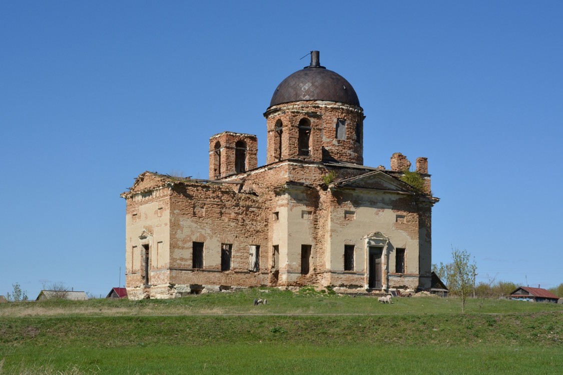Никитино. Церковь Михаила Архангела. фасады, Вид с юго-запада
