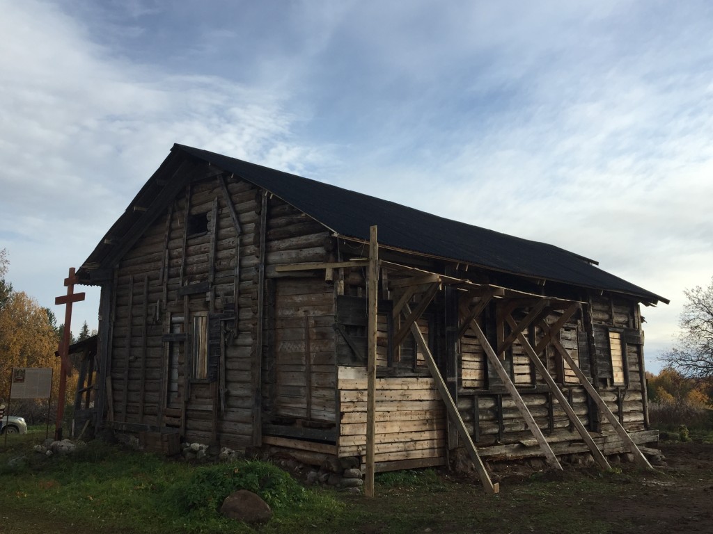 Верхотерменгский Погост, урочище. Церковь Успения Пресвятой Богородицы. фасады, После проведение консервационных работ