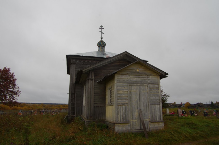 Церковь Николая Чудотворца, Кеврола (Пинежский район, Архангельская область). общий вид в ландшафте