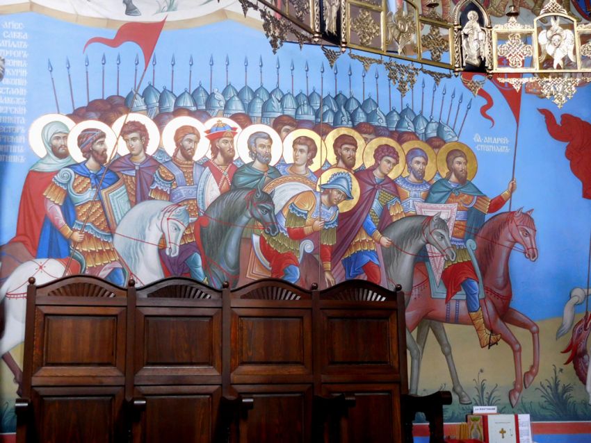 Спасо-Преображенский Валаамский монастырь. Смоленский скит, Валаамские острова (Сортавальский район, Республика Карелия). интерьер и убранство, Фрагмент настенной росписи