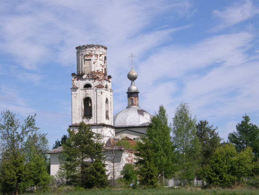 Церковь Вознесения Господня, Славянка (Кирилловский район, Вологодская область). фасады
