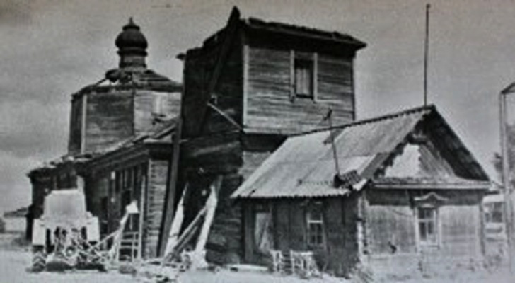 Церковь Николая Чудотворца, Прихабы (Себежский район, Псковская область). архивная фотография, Вторая половина 20 века. Госкаталог № 33041996. Псковский государственный объединенный историко-архитектурный и художественный музей-заповедник