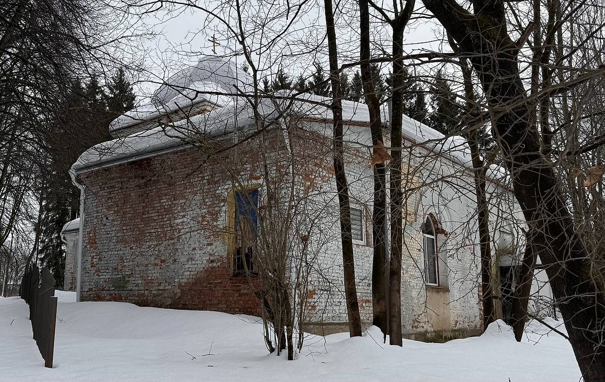 Вид с северо-запада, фасады. Церковь Воздвижения Креста Господня, Авангард, ДО (Лукино, Воздвиженское) (Серпуховский городской округ и гг. Протвино, Пущино, Московская область)