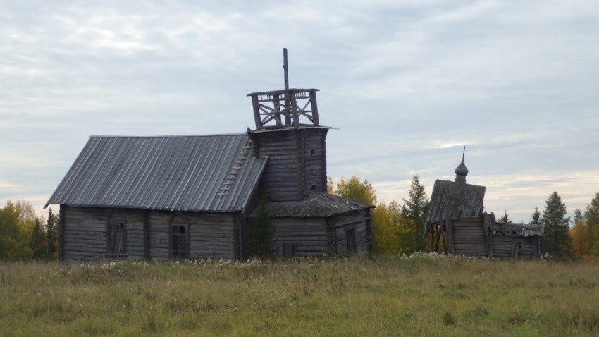 Березник. Церковь Вознесения Господня. общий вид в ландшафте