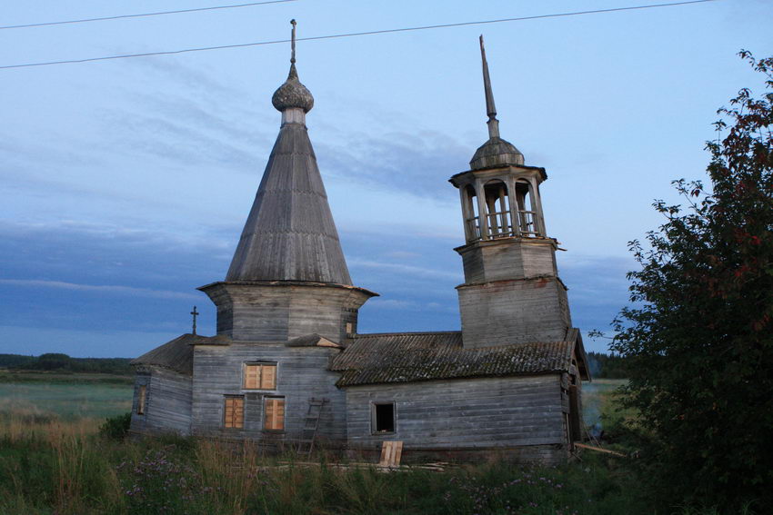 Церковь Параскевы Пятницы, Воймозеро (Онежский район, Архангельская область). общий вид в ландшафте, фото участников проекта 
