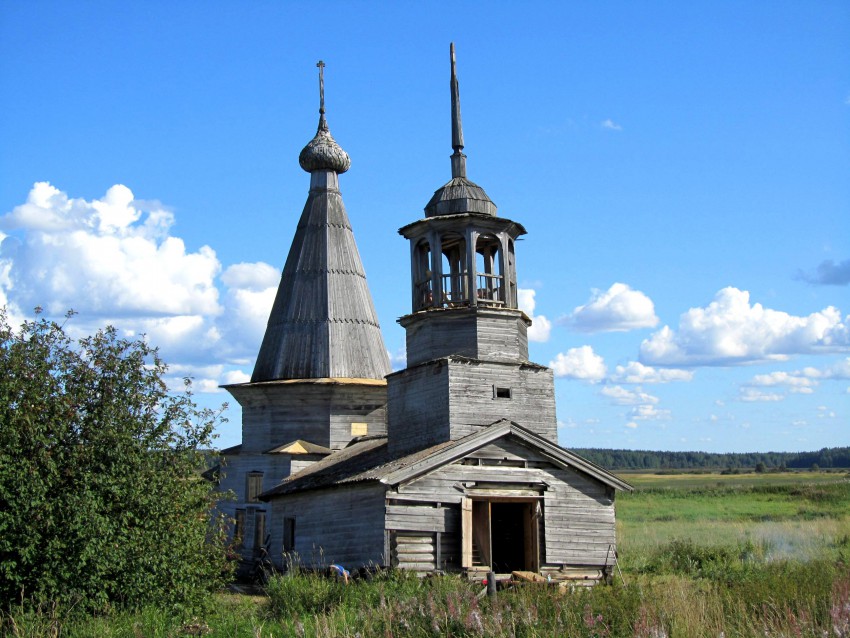 Воймозеро. Церковь Параскевы Пятницы. фасады, вид с северо-запада