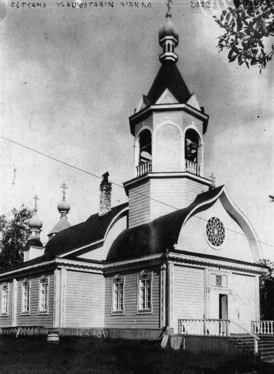 Трифонов Печенгский монастырь в Луостари. Церковь Троицы Живоначальной, Луостари (Печенгский район, Мурманская область). архивная фотография, ориентировочно 1910 год