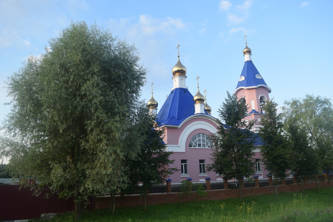 Барятино. Церковь Николая Чудотворца. общий вид в ландшафте