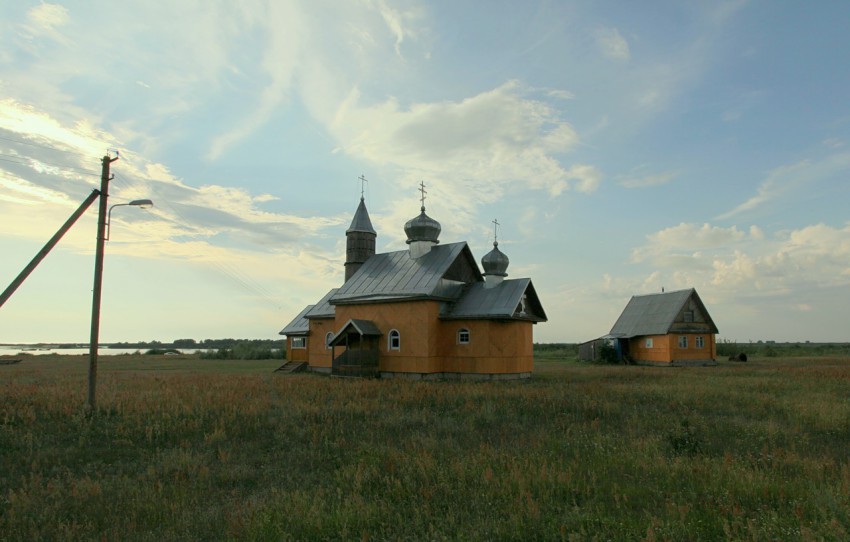 Церковь Николая Чудотворца, Взвад (Старорусский район, Новгородская область). общий вид в ландшафте