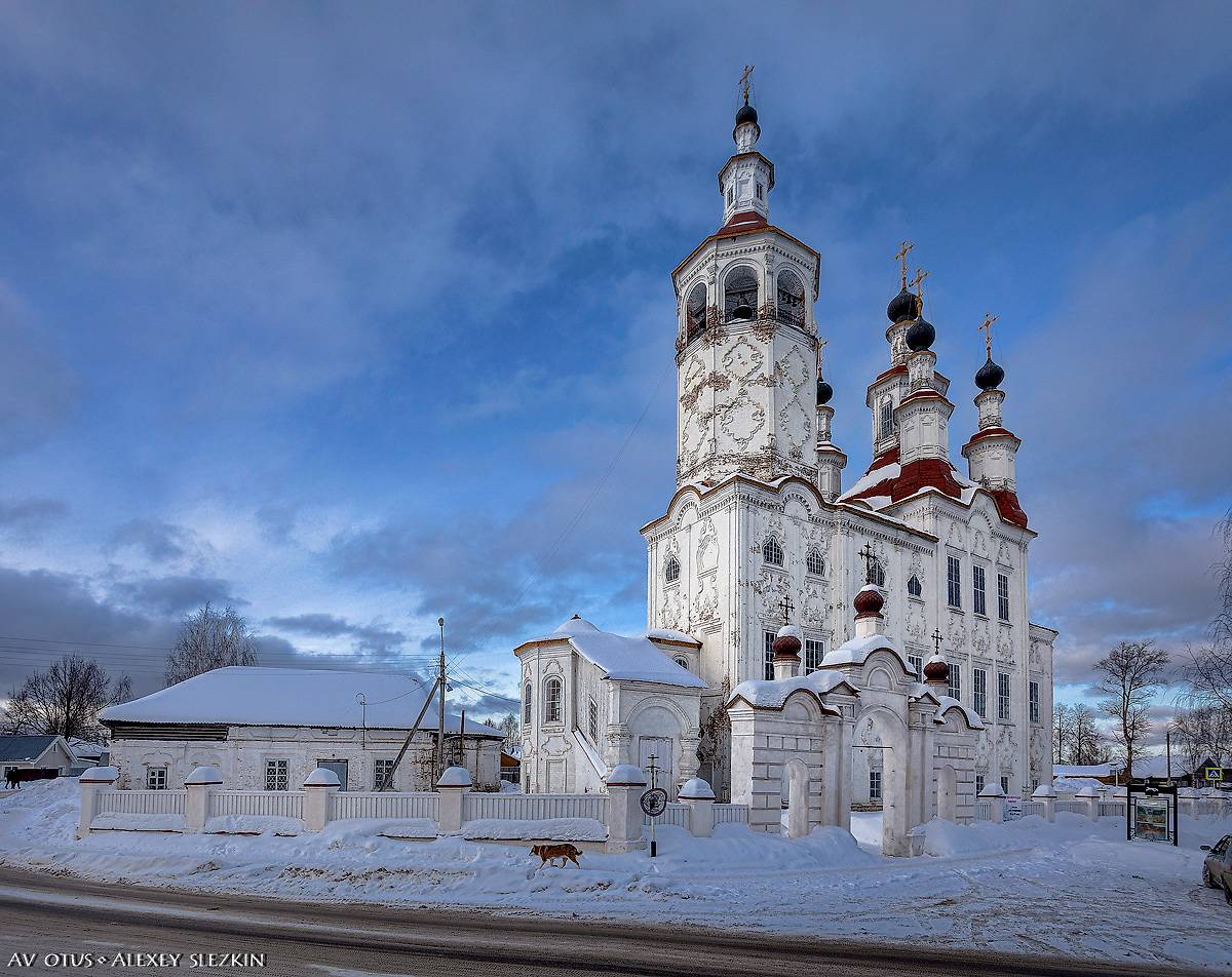 фасады. Храмовый комплекс. Церкви Входа Господня в Иерусалим и Иоанна Предтечи, Тотьма (Тотемский район, Вологодская область)