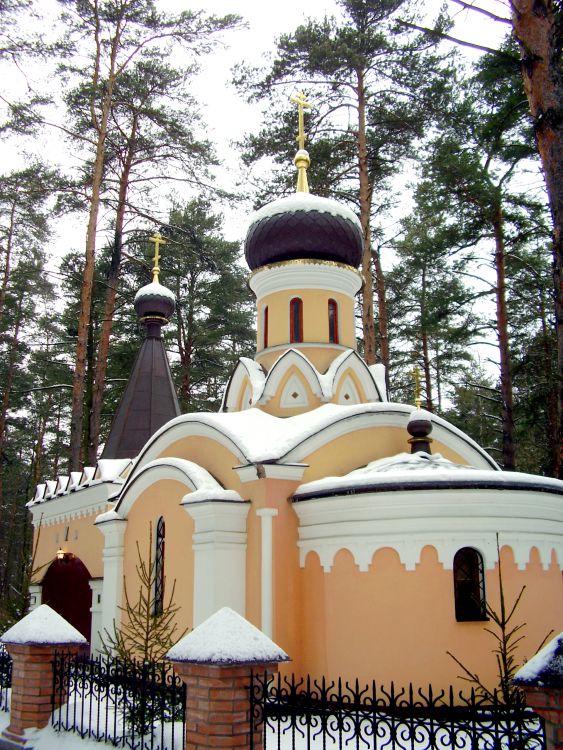 Церковь Елисаветы Феодоровны на Рублёвском кладбище, Кунцево (Западный административный округ (ЗАО), г. Москва). общий вид в ландшафте
