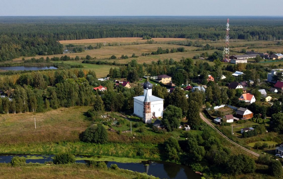 Пустынь. Медведева Богородице-Рождественская пустынь (подворье Николо-Пешношского монастыря). общий вид в ландшафте