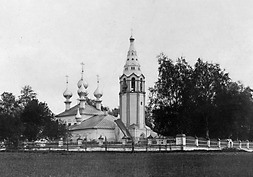 Минское. Церковь Феодоровской иконы Божией Матери. архивная фотография, Богородицко-Феодоровская церковь,с.Минское.Фото нач.20 века(Костромской муниципальный район).