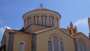 Церковь Пантелеимона Целителя, Вид с левой стороны на купол церкви<br>, Сиана (Siana), Южные Эгейские острова (Περιφέρεια Νοτίου Αιγαίου), Греция