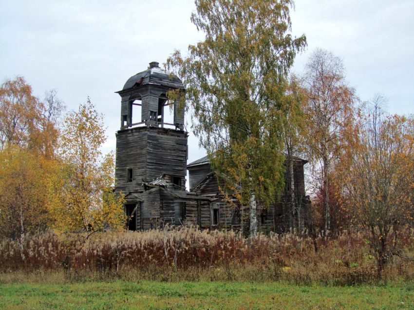 Церковь Николая Чудотворца, Кочигино (Тимоневская) (Вельский район, Архангельская область). фасады, вид с юго-запада