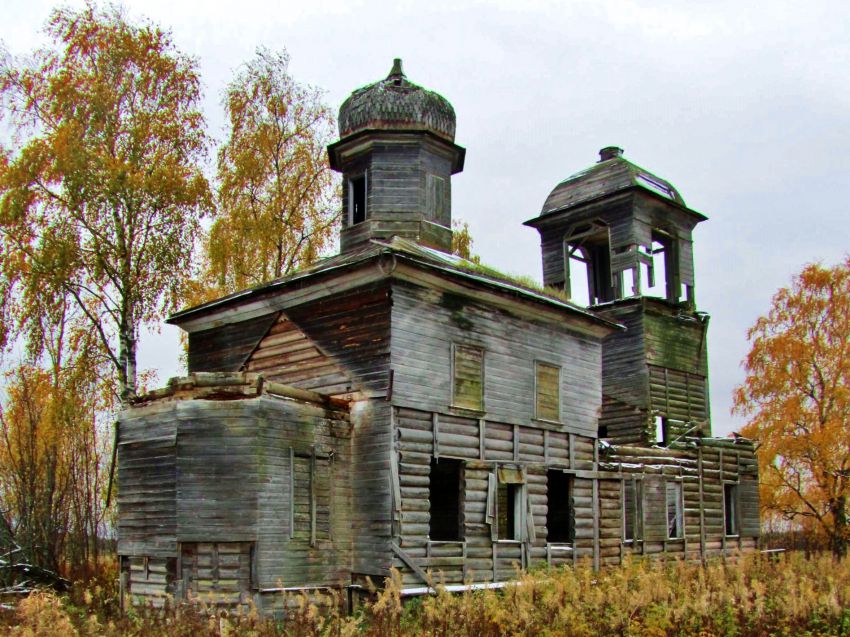 Кочигино (Тимоневская). Церковь Николая Чудотворца. фасады, вид с северо-востока