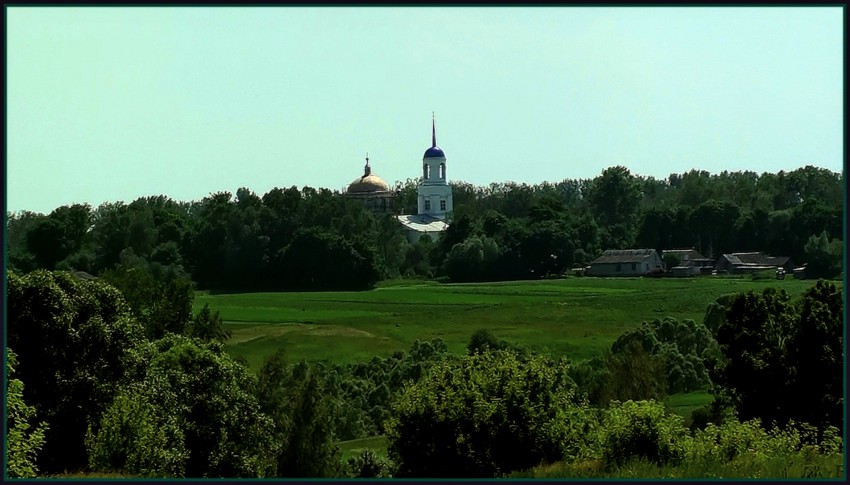 Церковь Покрова Пресвятой Богородицы, Архарово (Малоархангельский район, Орловская область). общий вид в ландшафте