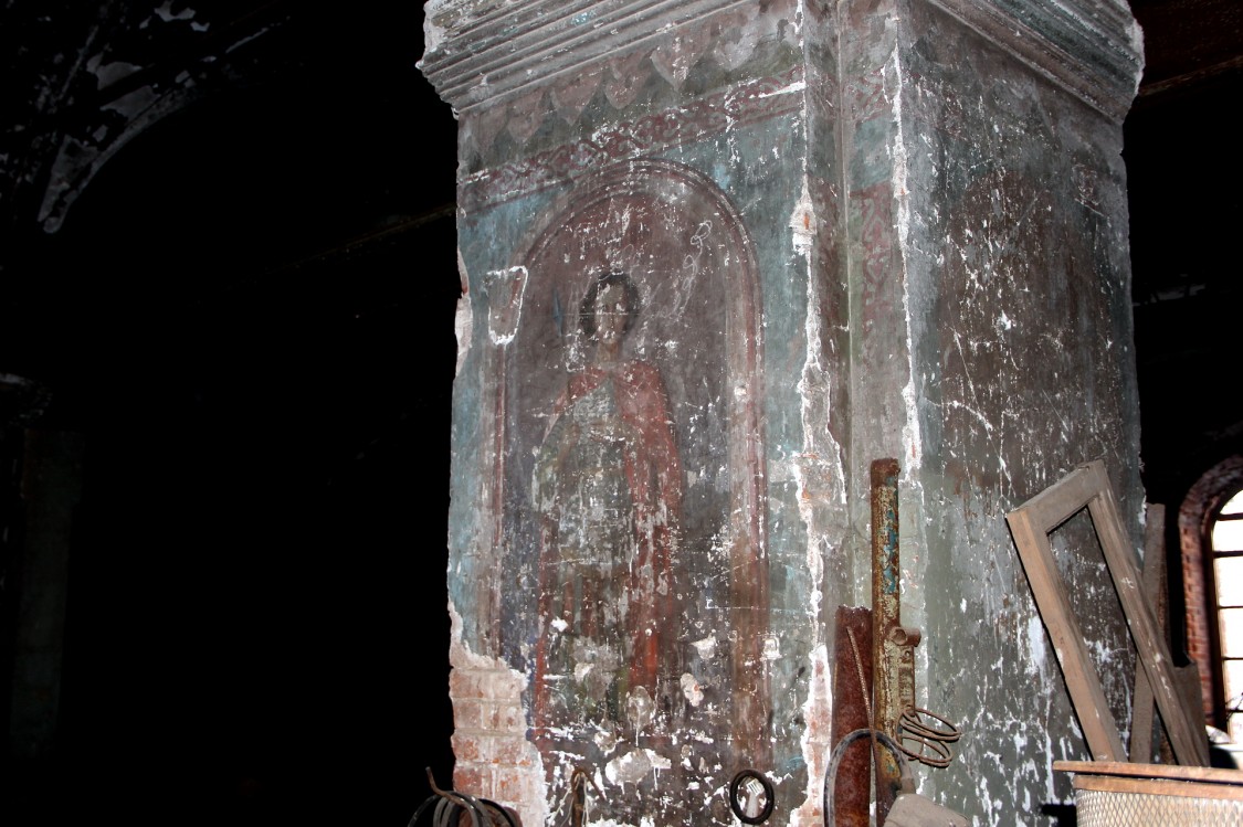 Церковь Флора и Лавра, Шешурга (Тужинский район, Кировская область). интерьер и убранство, Остатки росписи.