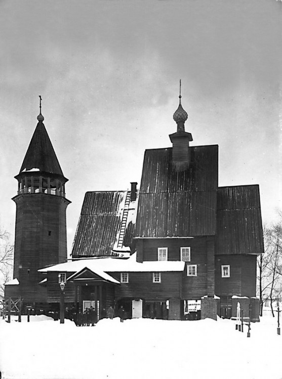 Спас-Вёжи. Церковь Спаса Преображения. архивная фотография, Спасо-Преображенская церковь в селе Спас-Вёжи(архивное фото 1903 года).