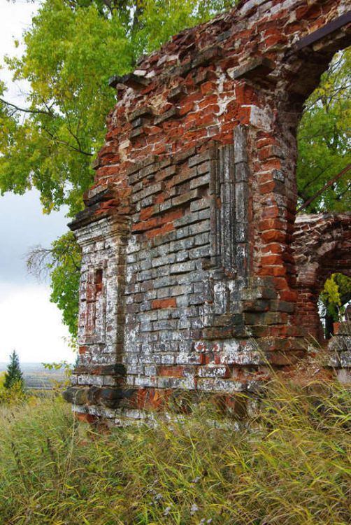 Красная Горка. Красногорский Богородицкий монастырь. Церковь Грузинской иконы Божией Матери. архитектурные детали, Остатки алтарной апсиды церкви Грузинской иконы Богоматери 